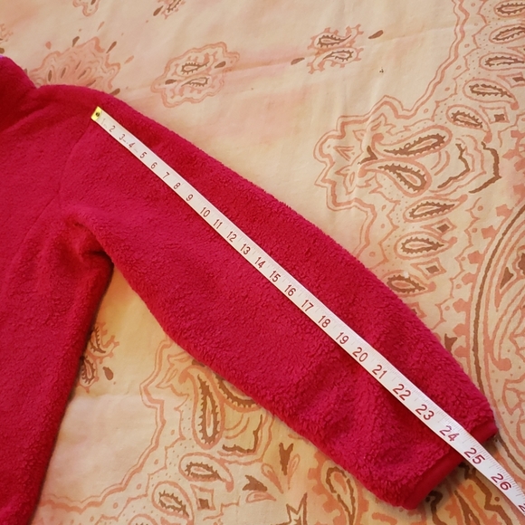 Lands End Dark Pink Fuzzy Warm Soft Cozy Pullover - Picture 8 of 10